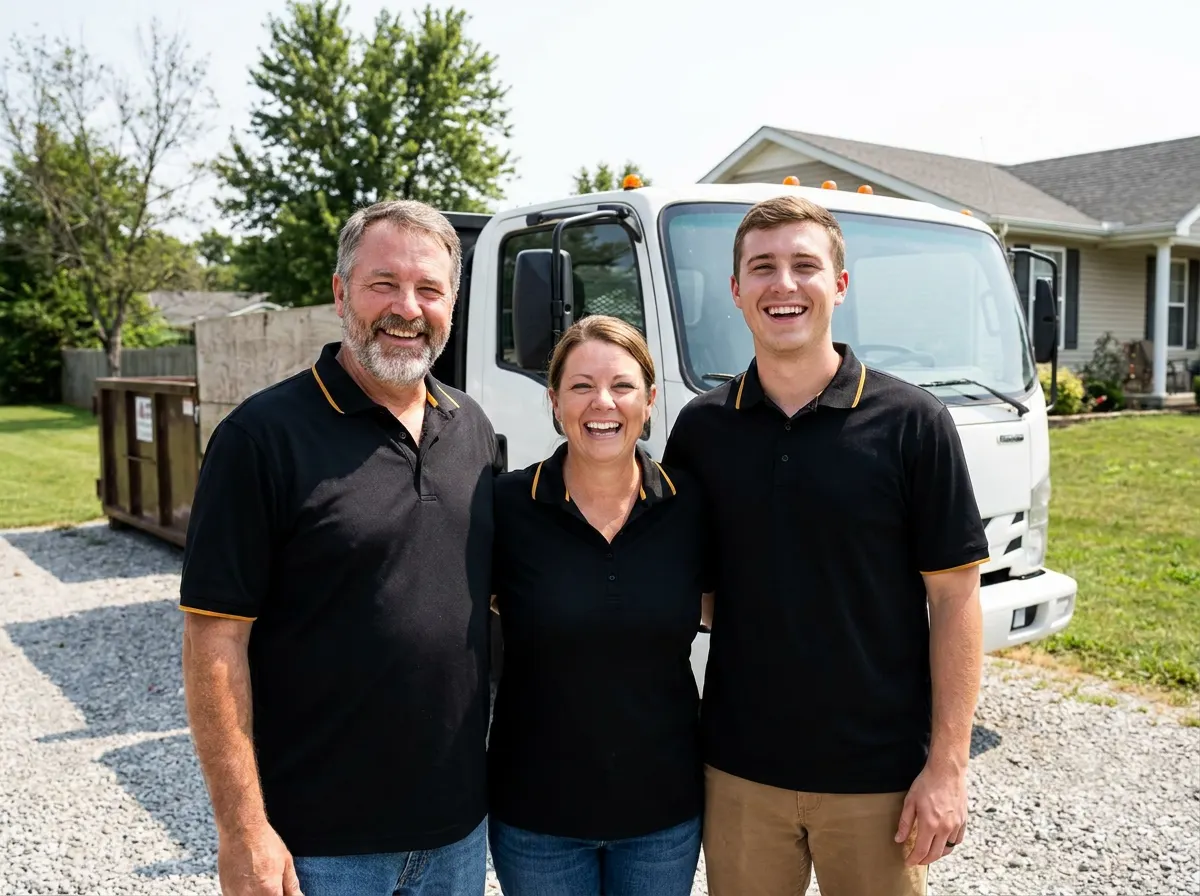 The Clearview Dumpster Rental team, dumpster in Elizabethtown, KY